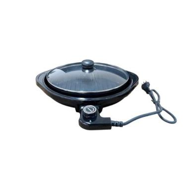 Imagem de Grill Elétrico Redondo Premium com Termostato 220V - Preta - STARTOOLS