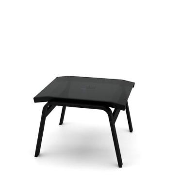 Imagem de Apoio de Pé Riviera Alumínio Preto Tela Preto - Aluv Móveis