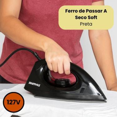 Imagem de Ferro Passar Roupa 1000W Base Antiaderente Deslizante Ergonomico - STA