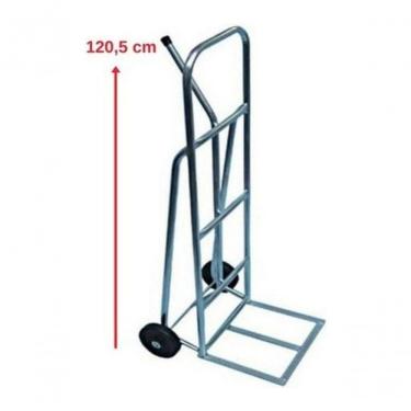 Imagem de Carrinho para Transporte de Cargas Armazém Até 100kg para Caixas em Aço Galvanizado Prata Higipack