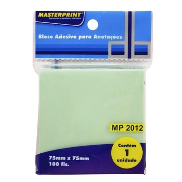 Imagem de Bloco Adesivo Post-it Masterprint 75X75MM com Cola Reposicionável 100 Folhas para Anota...
