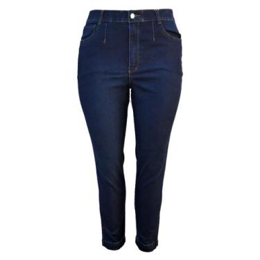 Imagem de Calça Jeans Feminina Cós Alto Anatômico Plus Size Loper, 48, Azul mod1