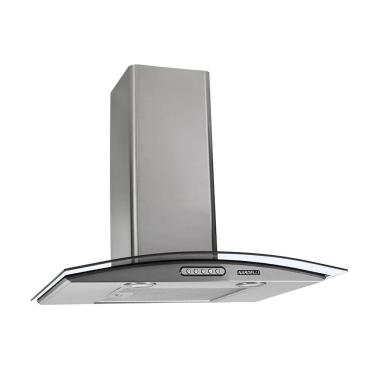 Imagem de Coifa de Parede Nardelli Slim Inox 60cm Vidro Curvo com Painel Touch Led Exaustor Depurador Inox 110V
