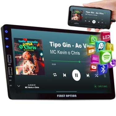 Imagem de Central Multimidia Universal 2 Din Dvd 9 Polegadas Bluetooth - First O
