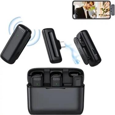Imagem de Microfone Lapela Sem Fio e Alto-Falante Bluetooth Tipo C J13 - Yccteam