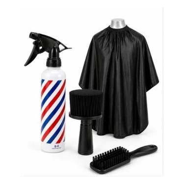 Imagem de Kit Barbearia Completo Capa Escova Spray Borrifador Pente - Aurora RP 