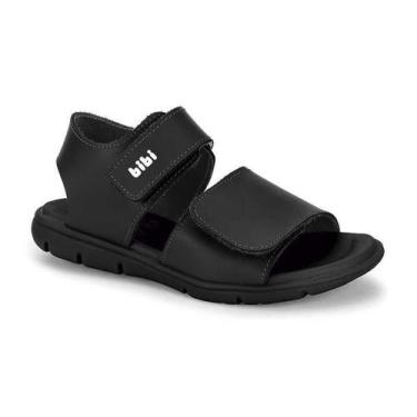 Imagem de Sandália Infantil BIBI Sandals Kids Couro Casual Escolar Masculino, Pr