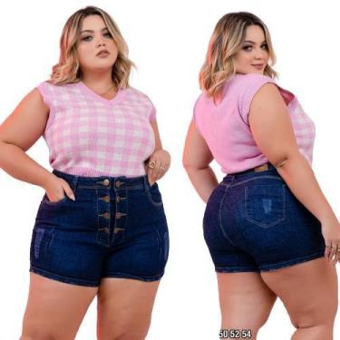 Imagem de Shorts Feminino Jeans com Lycra Plus Size Tamanho Especial - Look Da G