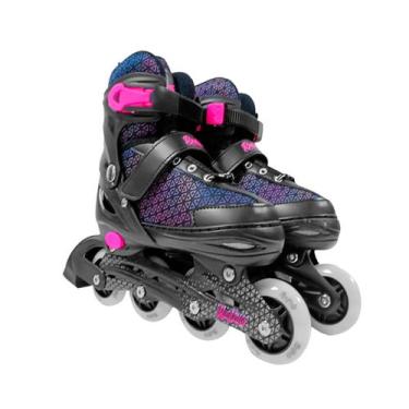 Imagem de Patins Radikale Laser Inline Preto e Rosa G - Unitoys