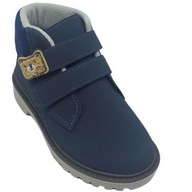 Imagem de Bota Molekinho Menino Infantil Enfeite de Urso Casual, Marinho, 19