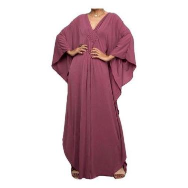 Imagem de E04-E0304 Vestido Saída Praia Longa Preta Indiano Luxo Plus Size - XUM