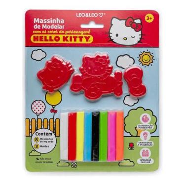 Imagem de Massinha de modelar hello kitty - 80g 8 und + 3 moldes - leoeleo - Leo