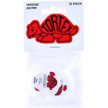 Imagem de Kit 12 Palhetas Dunlop 424P050 Tortex Wedge 0.50mm