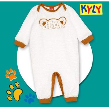 Imagem de Macacão Bebê em Malha Carneirinho bem quentinho Urso Kyly, Off white, 