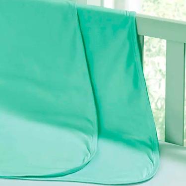 Imagem de Cueiro Duplo Tecebem Baby Malha Liso kinder 80cmx90cm Verde