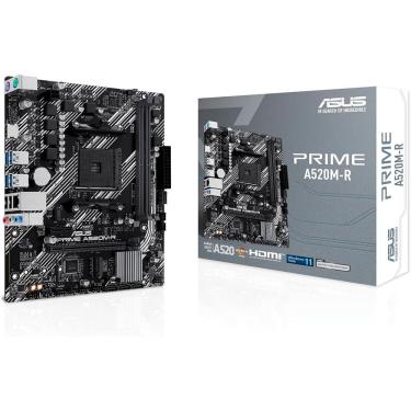 Imagem de Placa-mãe Asus Prime A520M-R AMD AM4 DDR4 Micro-ATX com Slot M.2 HDMI 4K
