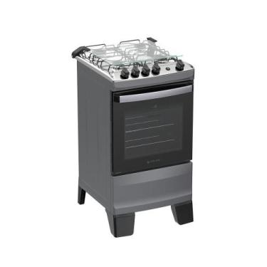 Imagem de Fogão 4 Bocas Atlas Agile Up com Mesa de Inox a Gás Bivolt, Titanium, 