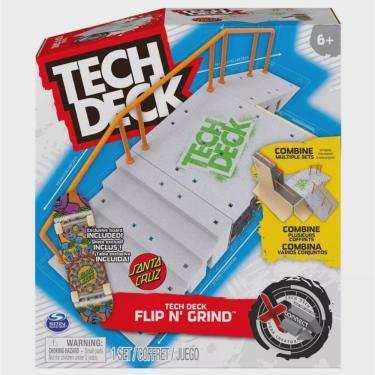 Imagem de Pista Skate de Dedo Flip Grind + Skate Sunny 2894 com Rampas e Trilhos para Montar Parque Personalizado Tech Deck