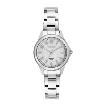 Imagem de Relógio Feminino Analógico Madrepérola Prata com Pulseira em Aço Inox e Mostrador em Madrepérola Séculus