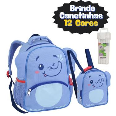 Imagem de Kit Mochila Creche e Lancheira Com Canetinhas - Seanite/Clio