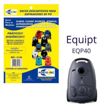 Imagem de Kit 3 Sacos Aspirador de Pó Electrolux - Equipt EQP40 Experience (2148