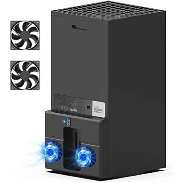 Imagem de TwiHill Ventilador de resfriamento USB para console Xbox Series X, sistema de resfriamento para Xbox Series X com 2 ventiladores de refrigeração e porta USB 2.0 - somente para Xbox Series X