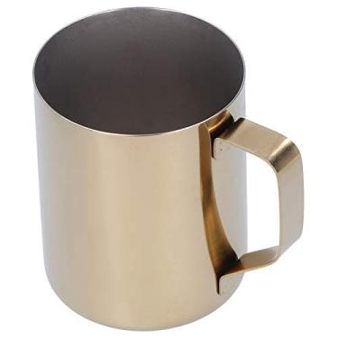 Imagem de Caneca de café, copo de água durável de camada única, copo de aço inoxidável ecologicamente correto, para beber cerveja em casa(ouro)