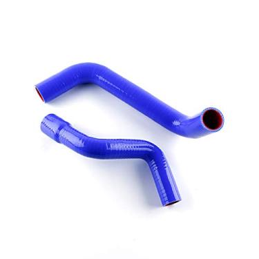 Imagem de LUXERAD 3 camadas 4,5 mm Performance Silicone Radiador Mangueira Kit Tubo de Refrigeração para Mitsubishi Lancer 4G18 1,6L (Azul)