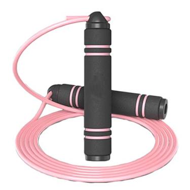 Imagem de LIANG Corda de pular ajustável profissional com alça de espuma de memória corda de pular para treinamento de aeróbica fitness e perda de peso