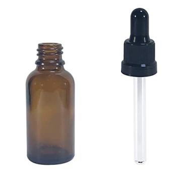 Imagem de Frasco de Vidro Âmbar 30ml conta gotas (20 Peças) Cor:Preto