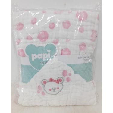 Imagem de Toalha Banho Bebe Menina Papi Soft Fralda 3 Camadas Ref 1946