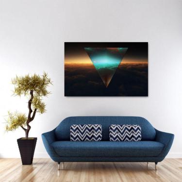 Imagem de Quadro Abstrato Escritório Sala com Tela em Tecido 2