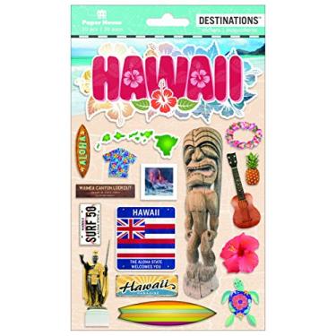 Imagem de Paper House Productions Adesivos 2D viagem Havaí, pacote com 3