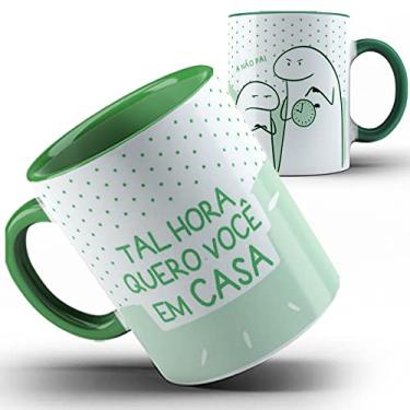 Imagem de Caneca verde Flork Pai volte tal hora