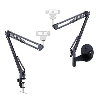 Imagem de Kit de suporte para webcam, suporte de parede e braçadeira 2 em 1 para Logitech C920 C920s C922x C930e C925e Brio - Acetake.