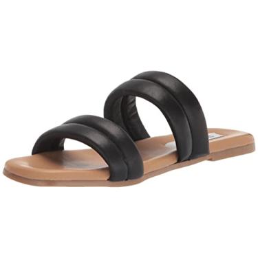 Imagem de Steve Madden Sandália feminina Wizen, Couro preto, 35