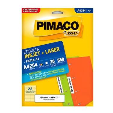 Imagem de Etiqueta Laser & Inkjet 25,4X99,0 550 Etiquetas Pimaco