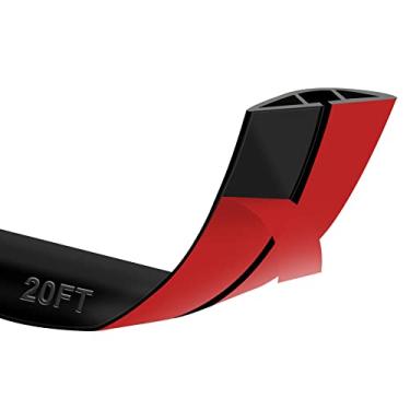 Imagem de Protetor de cabo de silicone para cobertura de cabo de chão de 50 metros fácil de instalar organizador de arame durável e hider para casa, escritório, garagem (preto-2 pçs 10 pés, total 20 pés)