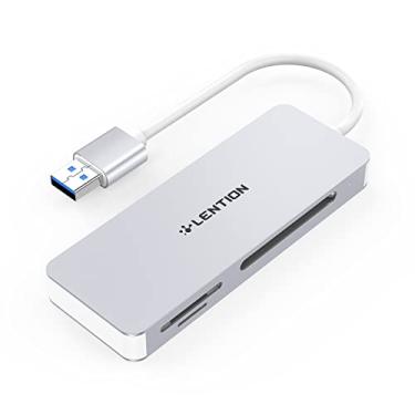 Imagem de LENTION Leitor de cartão USB 3.0 para CF/SD/Micro SD, adaptador de cartão SD 3.0 para SD/SDHC/SDXC/MMC/RS-MMC/Micro SDHC/Micro SDXC/CF Tipo I, compatível com Windows, MacOS, ChromeOS, More (CB-H12, prata)