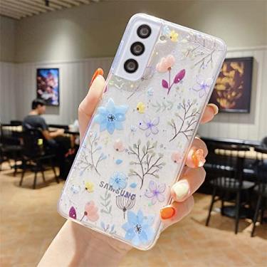 Imagem de Capa de telefone de flor de desenho animado brilhante para Samsung S22 Ultra S21 S20 Plus FE Note 20 A53 A73 A52 A72 A13 A33 A71 A22 Capa macia, A06, Para A53 5G