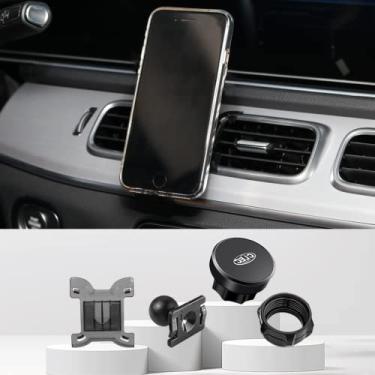 Imagem de KUCOK Suporte de celular para carro adequado para Mercedes Benz GLE-Class 2020, prático suporte magnético ajustável de 360°, suporte de celular compatível com iPhone, Samsung etc. Smartphones