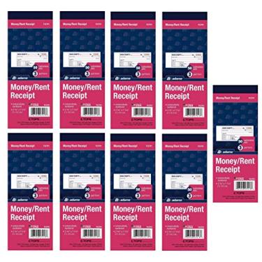 Imagem de Livro de recibos Adams para dinheiro/renda, sem carbono, 3 peças, 6 x 19 cm, 50 conjuntos por livro (TC2701) (9)