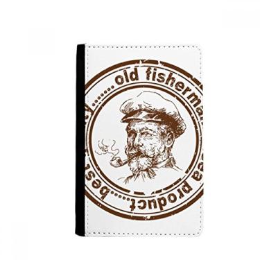 Imagem de Old Fisherman Captain Classic Country City Passport Holder Notecase Burse Carteira Capa Cartão, Multicolor