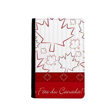 Imagem de Carteira Happy Canada Day 4 de julho Maple Leaf Passport Holder Notecase Burse capa para cartão, Multicolor