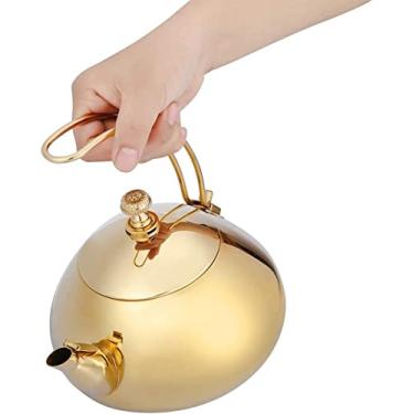 Imagem de REJOON Chaleira de apito 1,5 l bule de aço inoxidável com apito chaleira de chá para qualquer fonte de calor incluindo fogão de indução fogão a gás fogão radiante