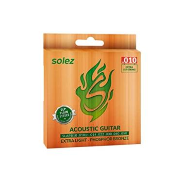 Imagem de ENCORDOAMENTO PARA VIOLAO BRONZE 85/15 0.010 SLATB10 - SOLEZ