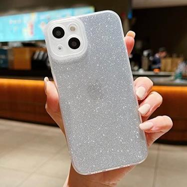 Imagem de Estojo de luxo com glitter brilhante para iPhone 13 Pro Max 12 11 X XR XS 8 7 Plus 6 6S SE 2020 2022 Capa de silicone macio à prova de choque, branca, para iPhone XS Max