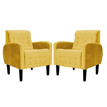 Imagem de Kit 02 Poltronas Decorativa Luiza Para Escritório Veludo Cores - DS Estofados