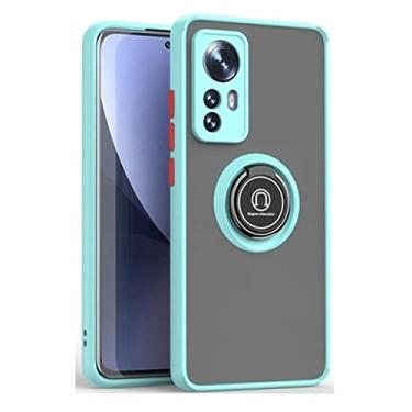 Imagem de Capa Protetora com Anel para o Xiaomi 12 e 12X (Azul Claro)