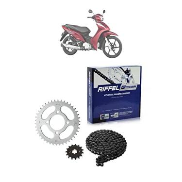 Imagem de Kit Biz 125 (05 , 17) 34Z X 14Z Com Corrente 428H X 106L , Titanium (1045) , Riffel